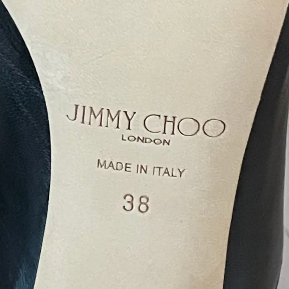 Jimmy Choo Marcel 85mm Snake Effect Leather Square-Toe Mules (Black Tan) - Picture 13 of 15